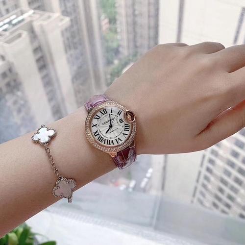 卡地亚蓝气球玫瑰金原镶钻33毫米机械表