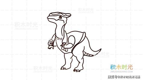 物简笔画图片大全,画恐龙简笔画,线稿和上色大全