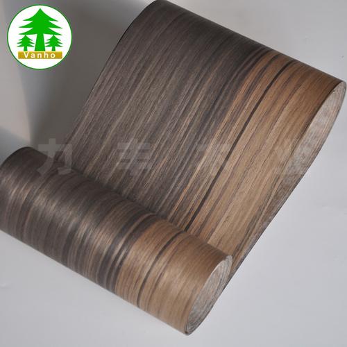 烟熏橡木木皮 黑色橡木小山木皮饰面板 uv免漆碳化橡木