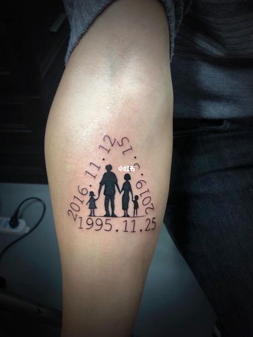幸福的一家四口_纹身_我的纹身分享_美妆_彩妆