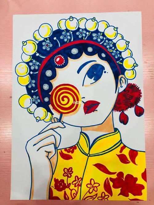 国潮_国潮_临摹_博主_绘画_马克笔_潮流_潮流艺术