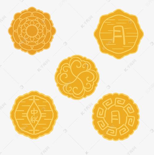 中秋节金色月饼