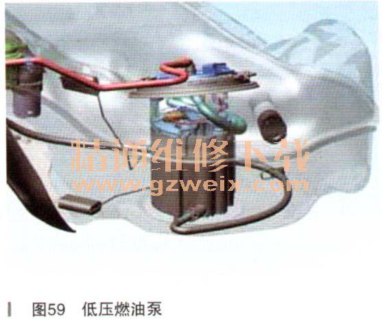 4.高压油泵和燃油压力调节器(如图60所示)