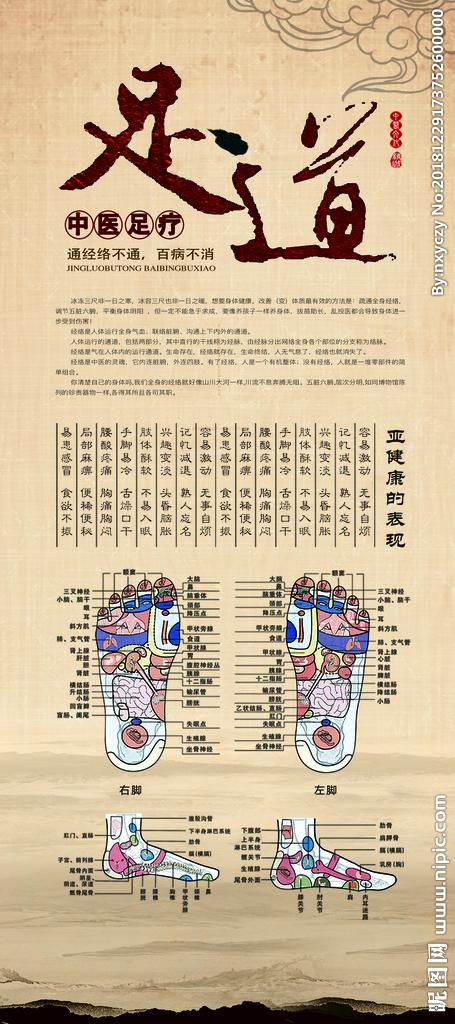 足道 足疗展架图片