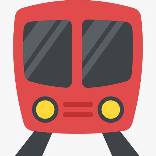 手绘卡通地铁车头