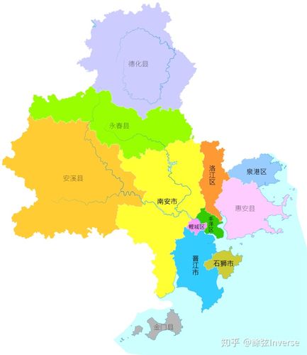 泉州市县级行政区划图;金门县由台湾当局实控