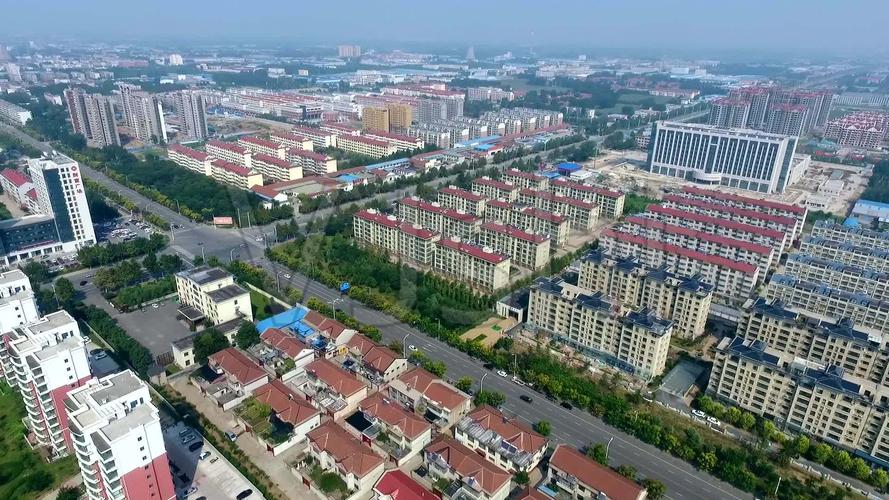 淄博周村区城区航拍1