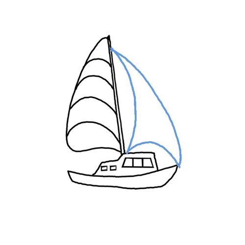 如何画帆船简笔画