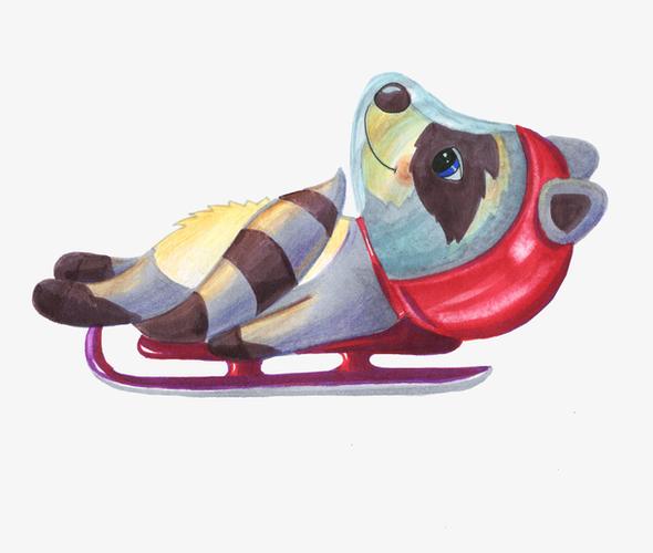 关键词 : 卡通,狐狸,雪橇,滑雪运动,动物,尾巴,手绘图