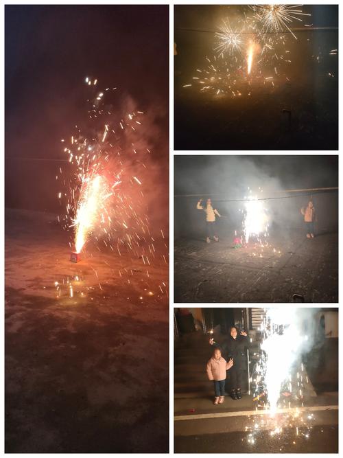 放烟花啦!很有过年气氛吧.