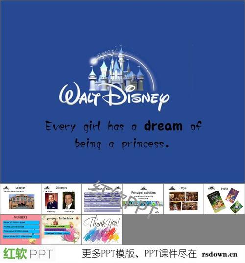迪士尼人物英文介绍ppt下载