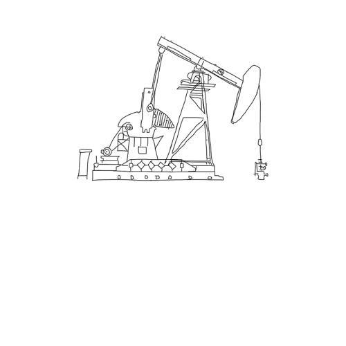 磕头机的简笔画步骤图