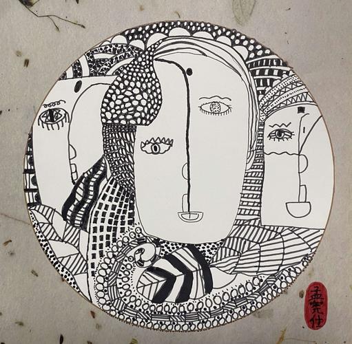 运用线条,图案,块面的变化对名画进行创作,体会线条丰富的变化,提高了