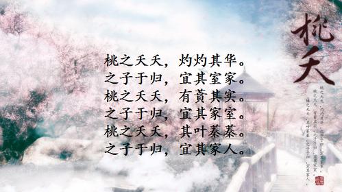 一生最爱古诗词诗经桃夭漫山桃花开遍你嫁我可好