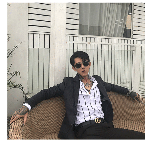 红都 白鹤大人同款秋冬新品鹿皮绒休闲青年百搭西服修身男西装外套