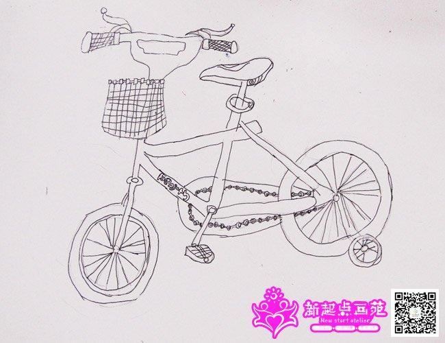 自行车写生儿童画精英班2015年4月18日学生作品新起点画苑