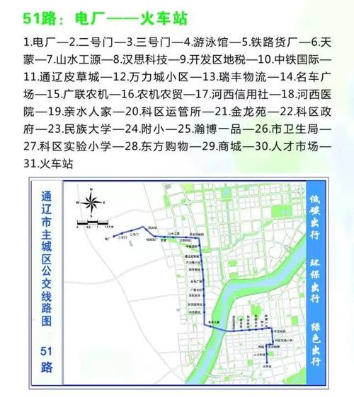 最新官方通辽公交车线路图
