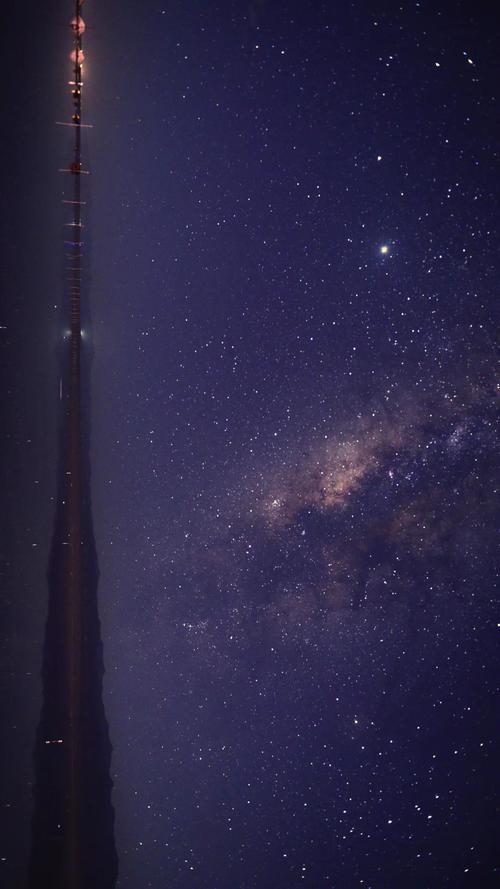 茶卡盐湖的水面如镜,繁星的倒影清晰可见,天上水里,星光闪烁.