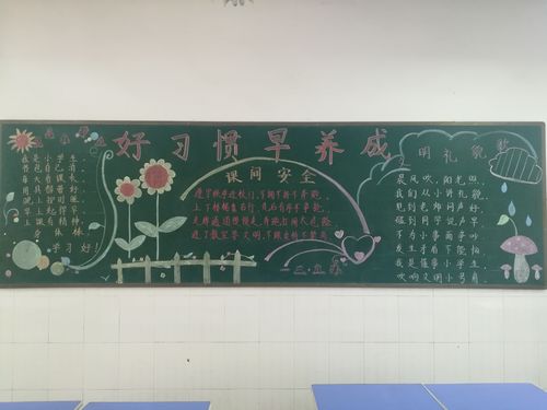养成好习惯----北关小学东校开展"文明行为习惯养成"黑板报宣传活动