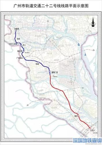 广州地铁22号线线路图