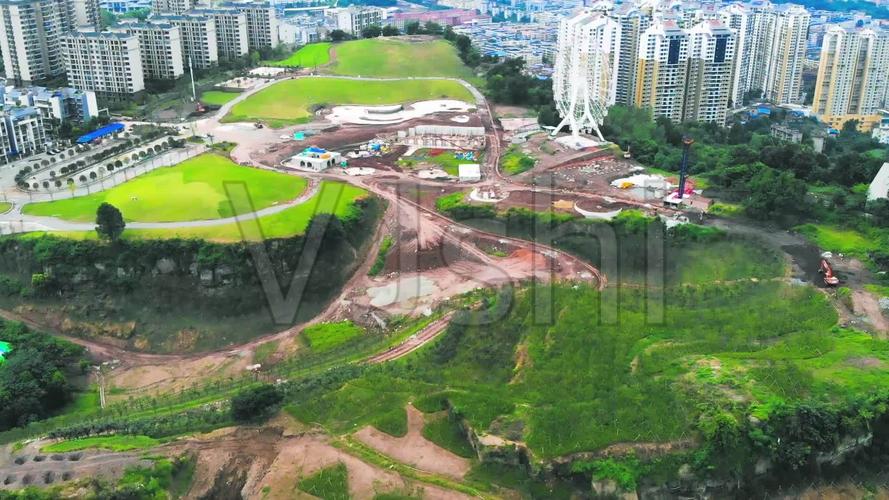 【原创】广安五一公园2段航拍素材_视频素材包下载(编号:6277139)