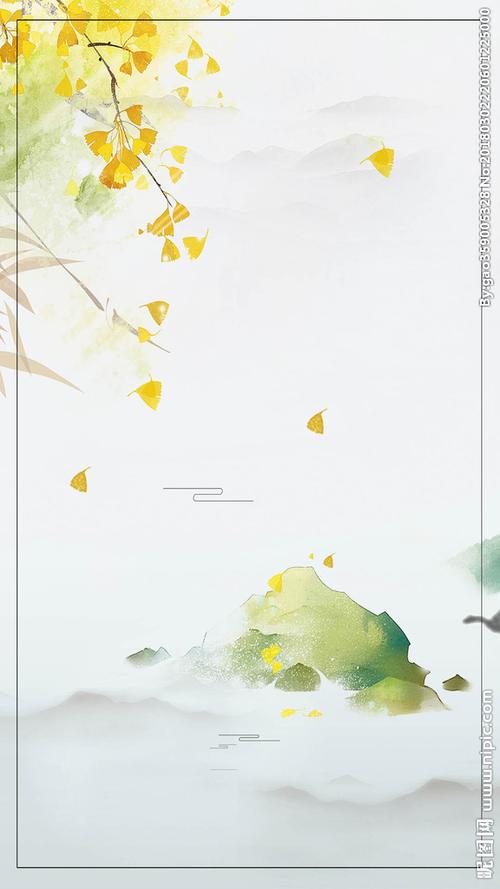 手绘水彩花卉插画线面海报背景图片