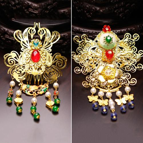 额饰头饰古代皇后娘娘发饰品新娘步摇汉服大凤凤凰发饰