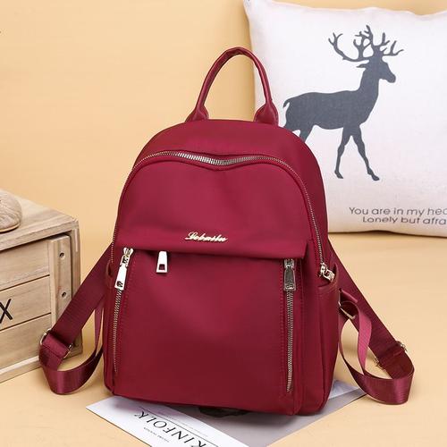 牛津布双肩包女新款大容量百搭帆布时尚ins潮流女士小背包