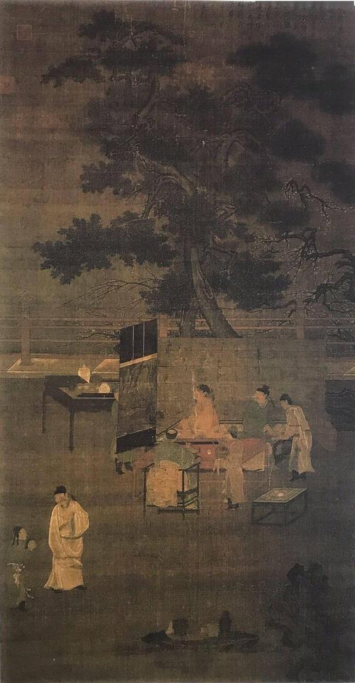 宋刘松年《围炉博古图》轴 ,台北故宫博物院藏