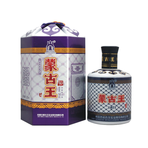 内蒙古草原蓝色故乡银蓝包通辽特产蒙古王38/52度浓香型白酒475ml