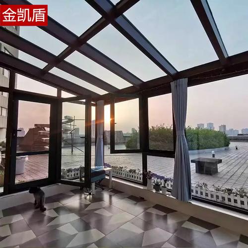 苏州上海凤铝别墅阳光房封露台玻璃屋花房顶棚封阳台贺居门窗定制