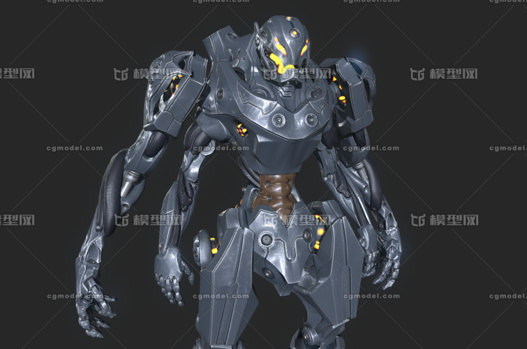 017 pbr次世代 科幻 机甲 战士 机器人 ai 人工智能 装甲 高科技 军人