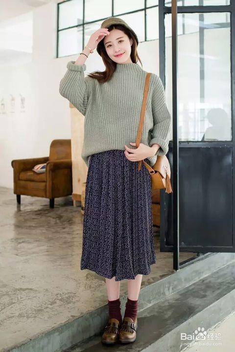毛衣搭配什么裙子最好看