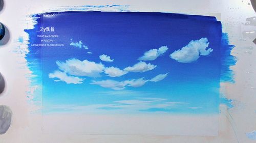 【不透明水彩】教你画超简单的云