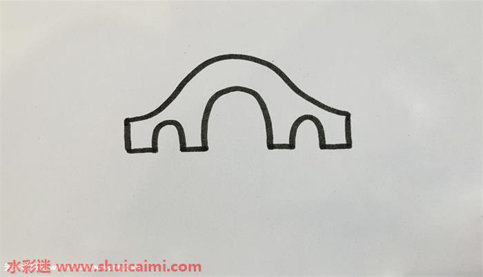 画桥简笔画的画法步骤图解