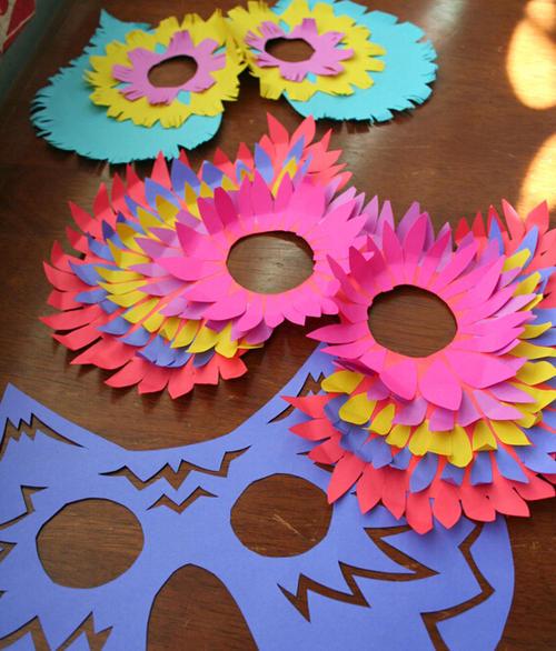 手工教程 趣味纸艺 万圣节面具简单化装舞会面具制作教程附面具模