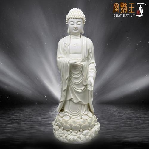 阿弥陀佛释迦牟尼药师陶瓷站立如来如来佛佛像居家供奉镇摆件