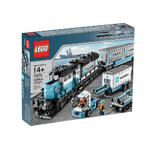 lego乐高积木玩具 火车系列 马士基火车 l10219