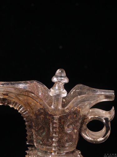 【战汉时期老琉璃『螭龙纹』爵杯】