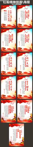 红船精神党建宣传挂图设计