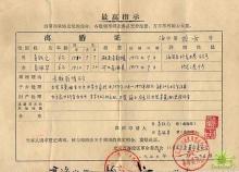 1970年离婚证样本