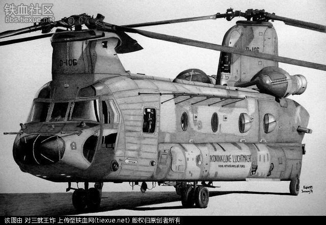 国外画家铅笔手绘各国军用直升机美图!武直10气质果然
