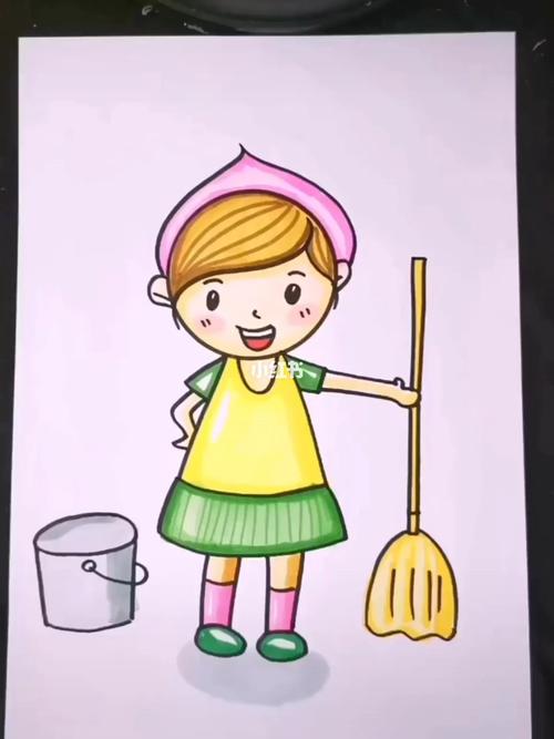 五一劳动节儿童绘画#劳动最光荣#_五一去哪玩_绘画_简笔画_劳动节