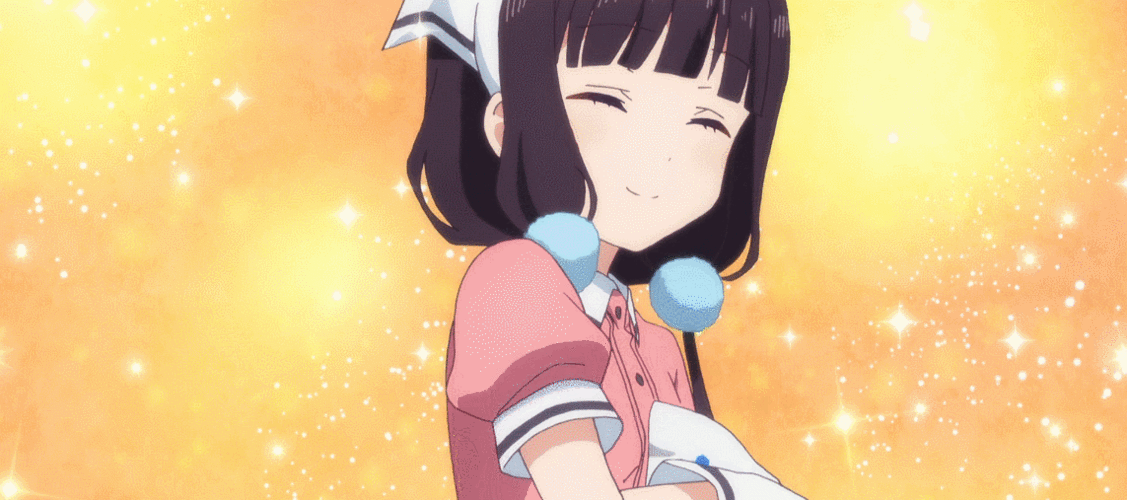 可爱gif动态图片,盐巴女孩撒盐呆萌动漫动图表情包