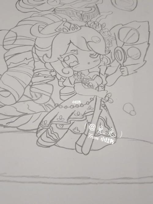 手绘迷你世界人物玫瑰少女非原创