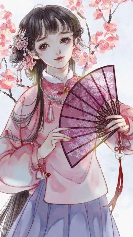 女生高清动漫人物古风壁纸手机