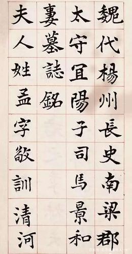 《孟敬训墓志》:书法峻快清劲,结体奇逸雅致