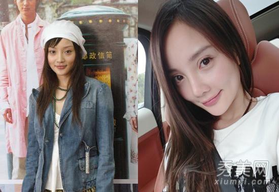 李小璐10年前后对比照:李小璐曾经可是大脸,平胸妹子,可是近几年也