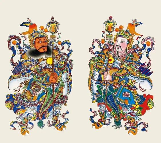 天津杨柳青画社 《门神》 水印木版展览大致分为三个板块:1,古代木刻