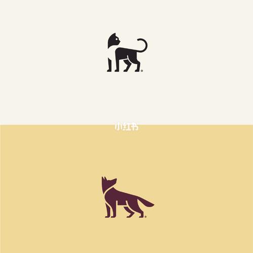 「logo素材分享」简约动物logo合集_猫咪_狗狗_设计素材